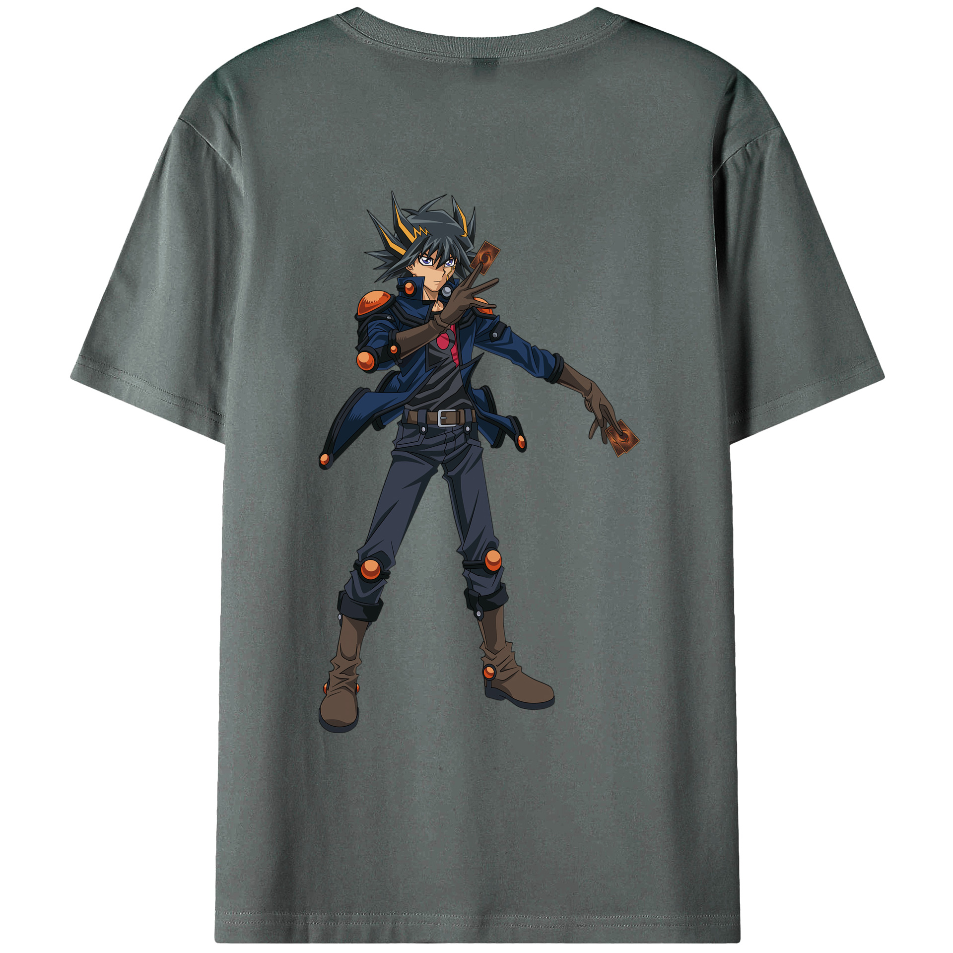 （画像用） 遊☆戯☆王 Yu-Gi-Oh! 綿100％ メンズ半袖Tシャツ（バックプリント） 通気性